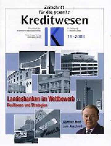 Titelblatt:Zeitschrift für das gesamte Kreditwesen