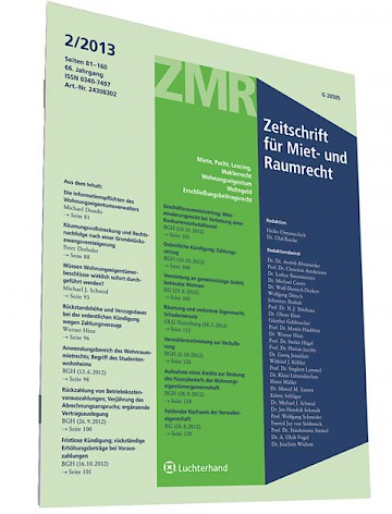 Titelblatt:ZMR Zeitschrift für Miet- und Raumrecht